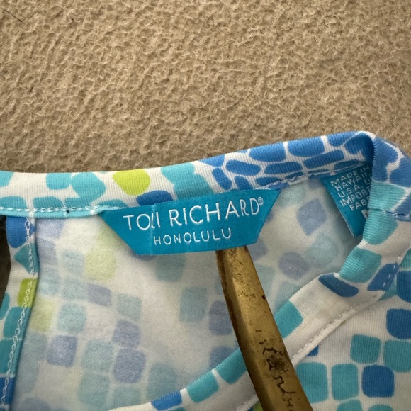 Tori Richard Tile We Meet Again Nova Shirt Size Medium Sleeveless - Picture 2 of 9